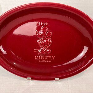 Hickory Farms Micky Mouse 1928 Burgundy Vintage Platter, 14" x 10"